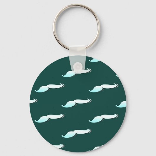 Mustache op groen sleutelhanger (Voorkant)