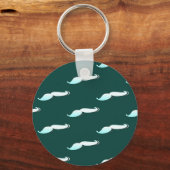 Mustache op groen sleutelhanger (Voorkant)