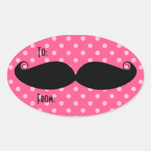 Mustache ovale Stickers