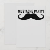 MUSTACHE PARTIJ!UITNODIGINGEN. JE PERSONEELT KAART (Voorkant / Achterkant)