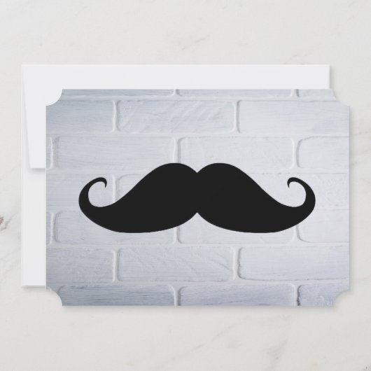 Mustache Party Shower Designer Destiny's Kaart (Achterkant)