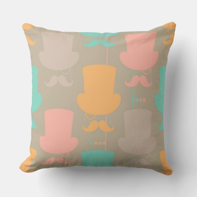 Mustache patroon 2 kussen (Voorkant)
