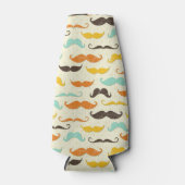 Mustache patroon 3 flesjeskoeler (Voorkant)