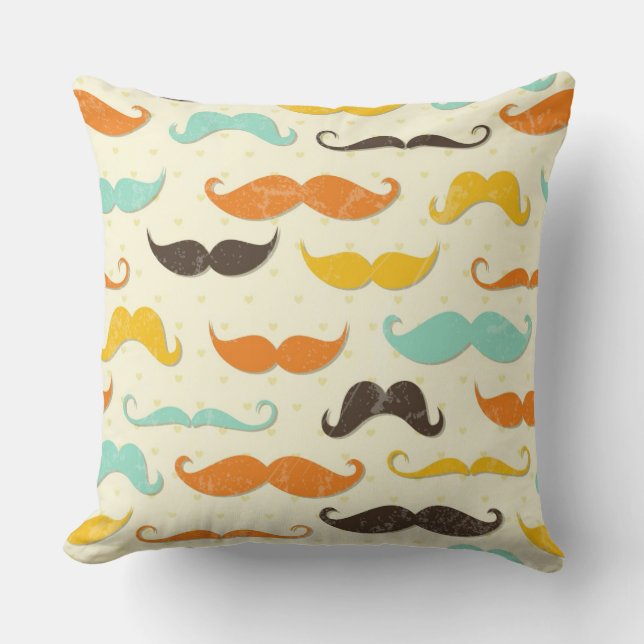 Mustache patroon 3 kussen (Voorkant)