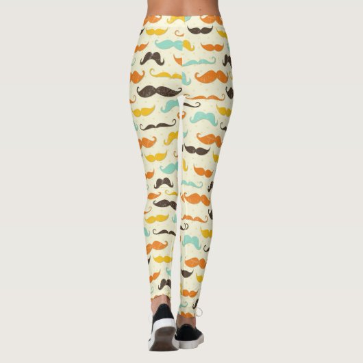 Mustache patroon 3 leggings (Achterkant)