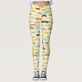 Mustache patroon 3 leggings (Voorkant)