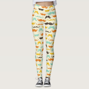 Mustache patroon 3 leggings
