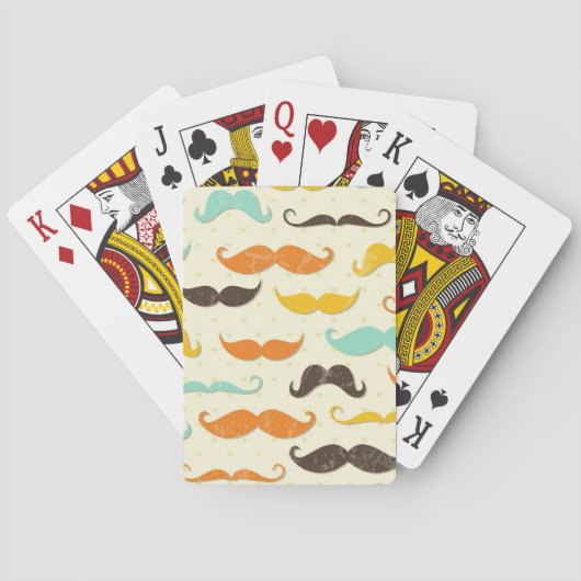 Mustache patroon 3 pokerkaarten (Achterkant)