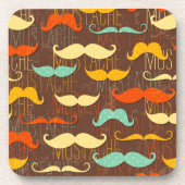Mustache patroon bier onderzetter (Voorkant)