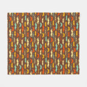 Mustache patroon fleece deken (Voorkant (Horizontaal))