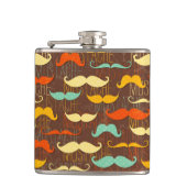 Mustache patroon heupfles (Voorkant)