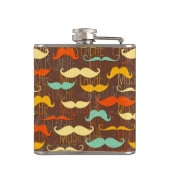 Mustache patroon heupfles (Achterkant)