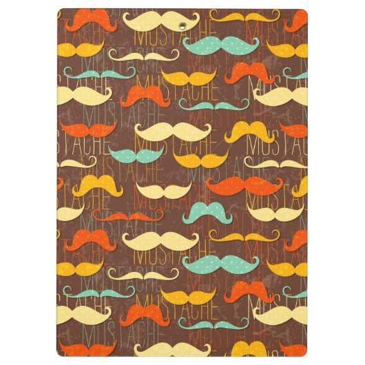 Mustache patroon klembord (Achterkant)