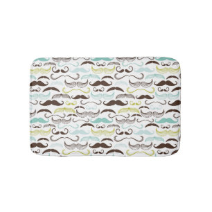 Mustache patroon, retro-stijl 2 badmat