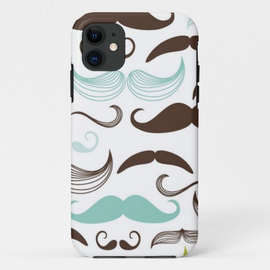 Mustache patroon, retro-stijl 2 Case-Mate iPhone case (Achterkant)