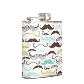 Mustache patroon, retro-stijl 2 heupfles (Rechts)