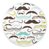 Mustache patroon, retro-stijl 2 keramische knop (Voorkant)