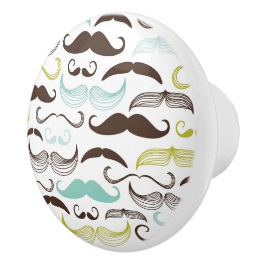 Mustache patroon, retro-stijl 2 keramische knop (Rechts)