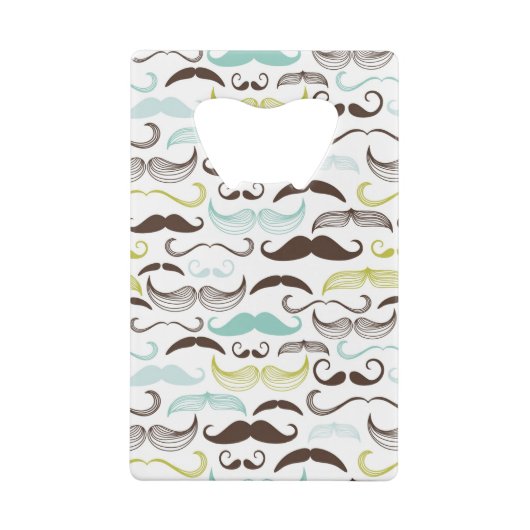 Mustache patroon, retro-stijl 2 kredietkaart flessenopener (Achterkant)
