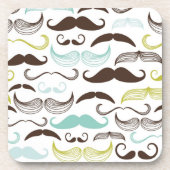 Mustache patroon, retro-stijl 2 onderzetter (Voorkant)