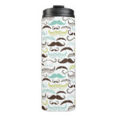 Mustache patroon, retro-stijl 2 thermosbeker (Voorkant)