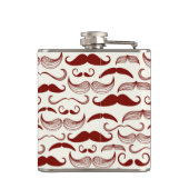 Mustache patroon, retro-stijl 3 heupfles (Achterkant)