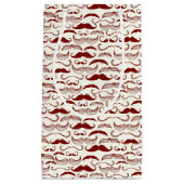 Mustache patroon, retro-stijl 3 klein cadeauzakje (Voorkant)