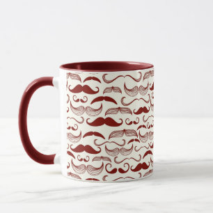 Mustache patroon, retro-stijl 3 mok