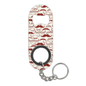 Mustache patroon, retro-stijl 3 sleutelhanger flessenopener (Achterkant)