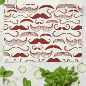 Mustache patroon, retro-stijl 3 theedoek (Gevouwen)