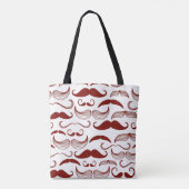 Mustache patroon, retro-stijl 3 tote bag (Achterkant)