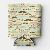 Mustache patroon, retro-stijl 4 blikjeskoeler (Voorkant)