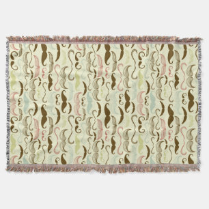 Mustache patroon, retro-stijl 4 deken