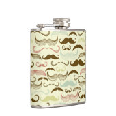 Mustache patroon, retro-stijl 4 heupfles (Rechts)