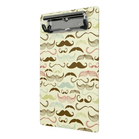 Mustache patroon, retro-stijl 4 mini klembord (Angled2)