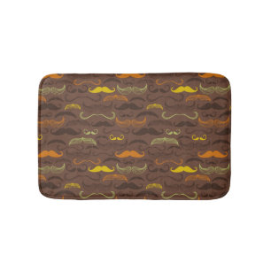 Mustache patroon, retro stijl 5 badmat