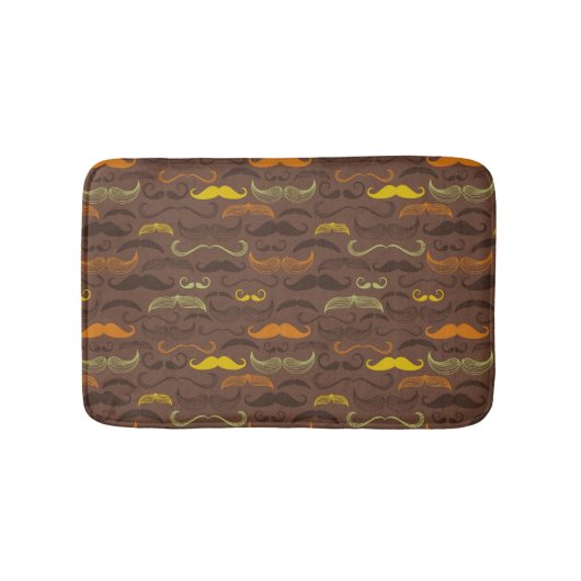 Mustache patroon, retro stijl 5 badmat (Voorkant)
