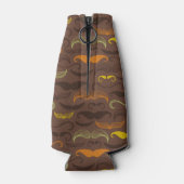 Mustache patroon, retro-stijl 5 flesjeskoeler (Achterkant)