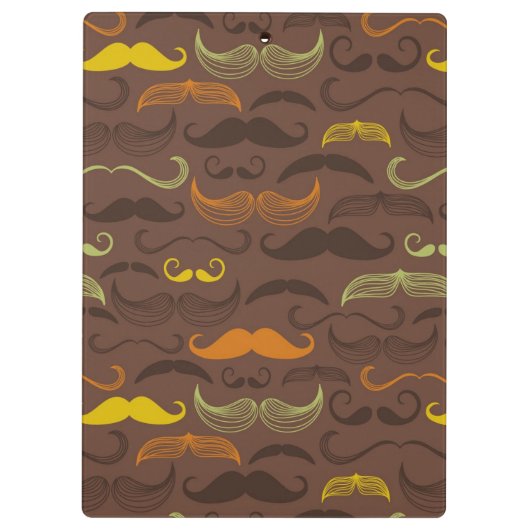 Mustache patroon, retro stijl 5 klembord (Achterkant)