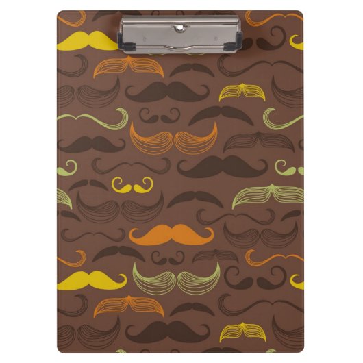 Mustache patroon, retro stijl 5 klembord (Voorkant)
