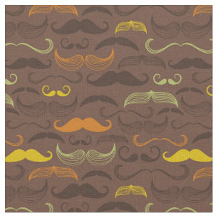 Mustache patroon, retro stijl 5 stof