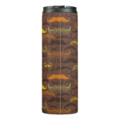 Mustache patroon, retro stijl 5 thermosbeker (Achterkant)