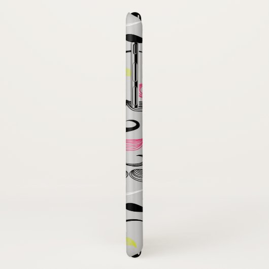 Mustache patroon, retro-stijl Case-Mate iPhone case (Achterkant/links)