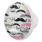 Mustache patroon, retro-stijl keramische knop (Rechts)