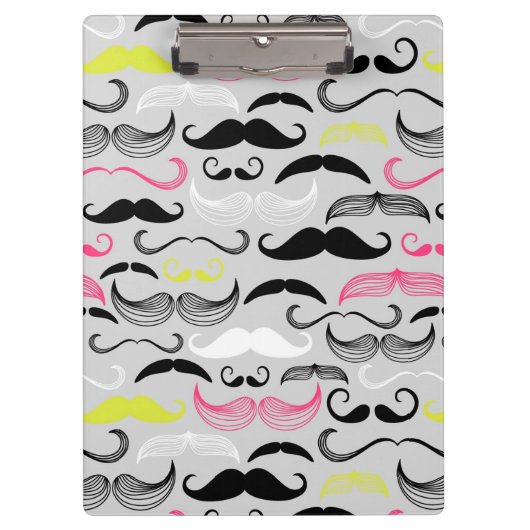 Mustache patroon, retro-stijl klembord (Voorkant)