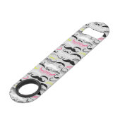 Mustache patroon, retro-stijl speed flessenopener (Voorkant Gekanteld)