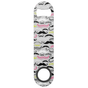 Mustache patroon, retro-stijl speed flessenopener