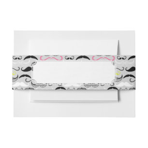 Mustache patroon, retro-stijl uitnodigingen wikkel