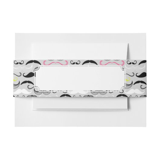 Mustache patroon, retro-stijl uitnodigingen wikkel (Voorkant Voorbeeld)