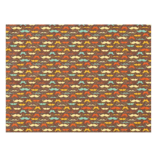 Mustache patroon tafelkleed (Voorkant (Horizontaal))
